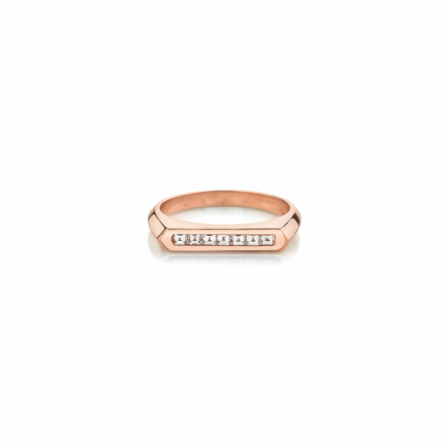 Rings Lizzie Mandler | Carre Knife Edge Flat Top Ring